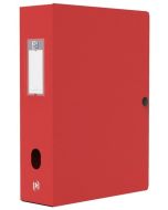 Boite de classement Memphis avec bouton - 80 mm - Rouge : OXFORD Visuel