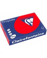 Ramette de papier Trophée de 250 feuilles A4 160g - Rouge groseille : CLAIREFONTAINE photo