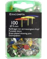 Boite de 100 punaises laiton - Assortiment Exacompta 14751E photo