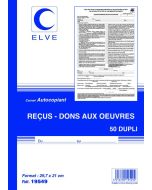 Carnet Reçus Association - Dons aux œuvres Cerfa 11580-03 ELVE
