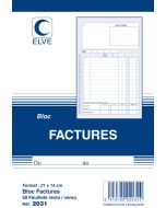 2031 ELVE : Bloc de Factures vierges - 210 x 140 mm couverture