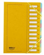 Trieur Papier à élastiques de 12 compartiments - Jaune : EXTENDOS Visuel