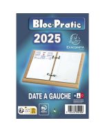 Recharge Bloc éphéméride 2022 Date à gauche EXACOMPTA