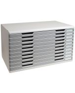 EXACOMPTA : Module de rangement 10 tiroirs - A3 - Gris/granit
