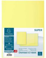 Lot de 50 Chemises à 2 rabats SUPER 210 - Jaune canari EXACOMPTA Visuel