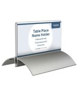 Chevalet de table - Porte-nom avec socle en aluminium - 100 x 52 mm : EUROPEL image