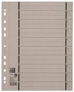 Photo OXFORD : Lot de 100 intercalaires en carton - 240 x 300 mm - Gris 400004668