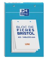 Fiches Bristol Unies A5 148 x 210 mm - Blanc OXFORD Lot de 30
