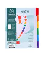 EXACOMPTA : Jeu de 6 intercalaires carte blanche et onglets couleurs plastifiés 4306E
