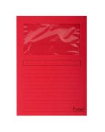 EXACOMPTA  50105E : Chemises à fenêtre Forever - Rouge (Papier recyclé)