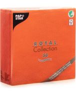 Lot de 50 Serviettes en papier - Nectarine - 400 x 400 mm : PAPSTAR Royal Collection Visuel