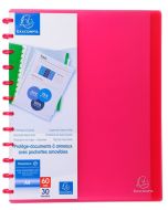 Protège-documents amovibles translucide de 60 vues - Rouge EXACOMPTA Image