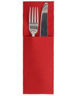 Pochette Serviette à couverts - Bordeaux PAP STAR  Royal Lot de 50