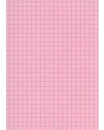 ELVE B12513R : Lot de 100 fiches bristol - 125 x 200 mm - Rose quadrillé