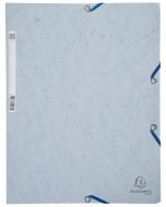 Chemise à élastiques 3 rabats Carte lustrée 400g - Gris tourterelle : EXACOMPTA Modèle