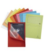 EXACOMPTA 50150E Chemises à fenêtre SUPER - Assortiment de couleurs