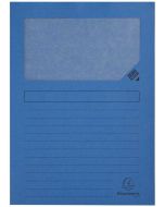 Lot de 100 Chemises à fenêtre - Bleu foncé : EXACOMPTA Forever Visuel