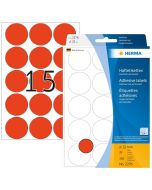 HERMA : Lot de 360 étiquettes adhésives rondes - 32,0 mm - Rouge fluo
