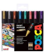UNI-BALL PC5M/8 METAL 09 Marqueurs peinture Posca PC 5M