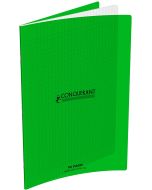 Photo Cahier Séyès / Grands carreaux Vert - Polypro - 96 pages - 240 x 320 mm CONQUERANT :