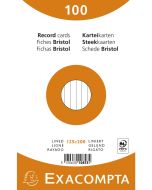Photo Fiches Bristol lignées - 125 x 200 mm - Assortiment EXACOMPTA 10853X