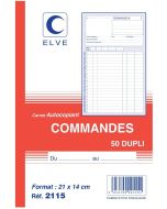 Photo Carnet de commandes 210 x 140 mm - Autocopiant Dupli ELVE