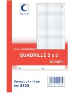 QUADRILLE : Carnet autocopiant Dupli 210 x 140 mm Elve 2133