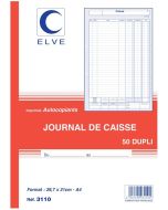 Journal de caisse Manifold autocopiant Dupli - 297 x 210 mm ELVE 3110