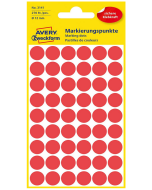 Photo Pastilles adhésives - 12 mm - Rouge AVERY Lot de 270 Étiquettes rondes
