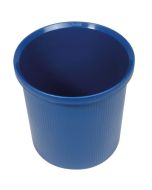 Photo Corbeille à papier lignée - 18 litres - Bleu : HELIT H6105734