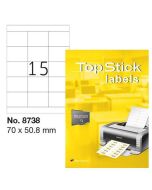 Photo Étiquettes adhésives blanches - 70 x 50,8 mm : TOP STICK Lot de 1500 couverture