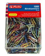 Photo Boite de 1000 trombones en métal plastifié - 26 mm : HERLITZ 8859134