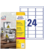 Photo Étiquettes résistantes aux intempéries - 63,5 x 33,9 mm AVERY L4773-20