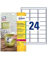 Photo Étiquette ultra résistante amovible 63,5 x 33,9 mm AVERY L4773REV-20