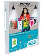 Photo ELBA : Classeur à 4 anneaux pour présentation Polyvision - Dos 20 mm - Incolore 100202277