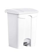 Photo Poubelle à pédale avec couvercle - 70 litres - Blanc : HELIT H2402205
