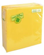 Serviettes de table Cocktail - 200 x 200 mm - Jaune : PRO NAPPE Lot de 50 image