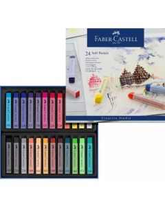 Craies pastel - 24 couleurs assorties : FABER-CASTEL Studio Quality (128324)