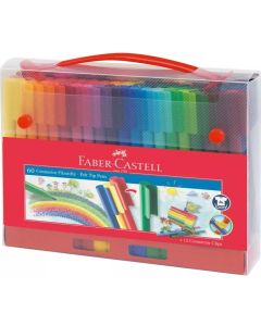 Mallette de 60 Stylos-feutres - Connector Pen - Assortiment : FABER CASTELL Visuel