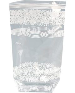 Sachet en cellophane imprimé - Dentelle - 115 x 190 mm : FOLIA Lot de 10 Modèle