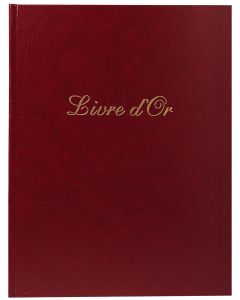 Livre d'or - Cuir Alpille - Rouge - 260 x 220 mm EXACOMPTA Visuel