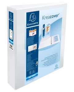 EXACOMPTA 51823E : Classeurs personnalisables avec 3 pochettes - Blanc