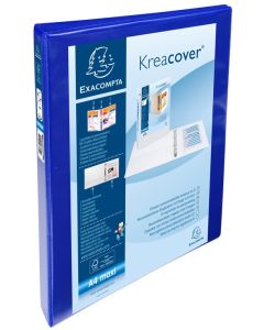 EXACOMPTA 51840BE : Lot de 10 classeurs personnalisables avec 3 pochettes - Bleu - Dos de 34 mm