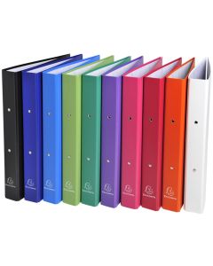 Classeur à 2 anneaux - Dos 40 mm - Assortiment de 10 couleurs : EXACOMPTA Image