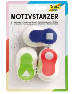 Perforateurs Triangle, Cercle et Carré : FOLIA Lot de 3 image