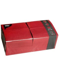 Serviettes de table bistro - 330 x 330 mm - Bordeaux PAP STAR