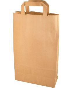 Sac en Papier - 220 x 100 x 360 mm - Kraft Brun PAPSTAR Lot de 50 sachet