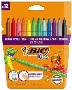 12 feutres de coloriage BIC KIDS Assortiment 