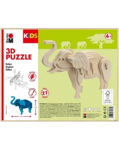 Photo Puzzle 3D en bois - Eléphant MARABU KIDS