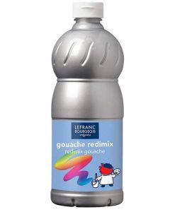 Photo Gouache liquide Argent - 1000 ml (LEFRANC Peinture)